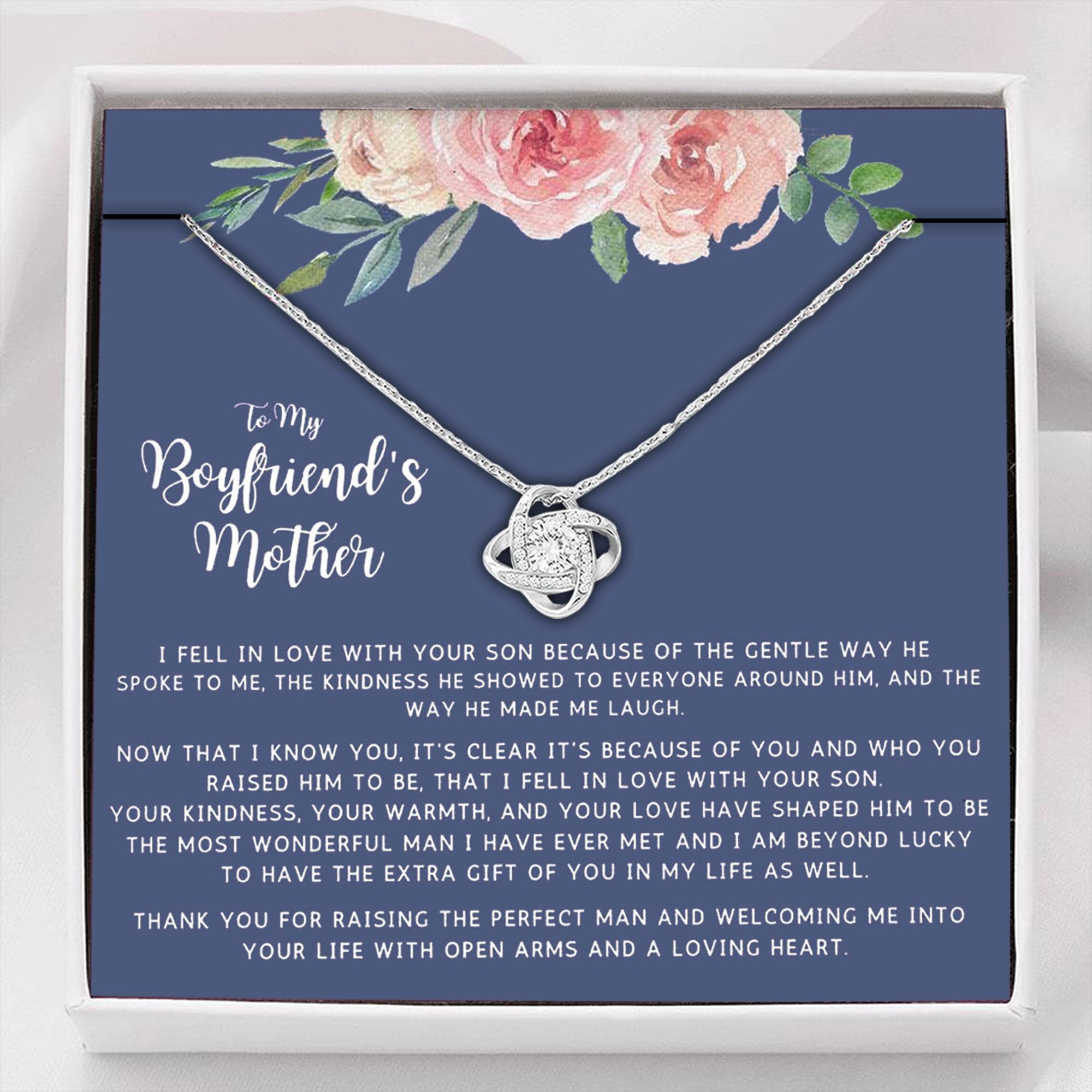 Mom Necklace, Mother-in-law Necklace, To My Boyfriend's Mom Gifts Necklace, Boyfriends Mom Birthday
