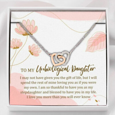 Daughter Necklace, Stepdaughter Necklace, Unbiological Daughter Necklace – Step Daughter Gift Bonus Daughter Gift