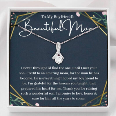 Boyfriend’s Mom Necklace, Gift For Boyfriend’s Mom, To My Boyfriends Mom Gift, Boyfriend Family