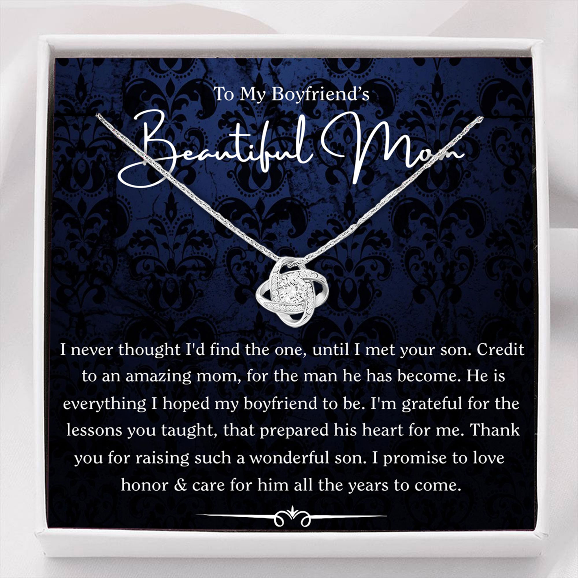 Mother-in-law Necklace, To My Boyfriends Mom Necklace, Gift For Boyfriend's Mom, Future Mother-in-law