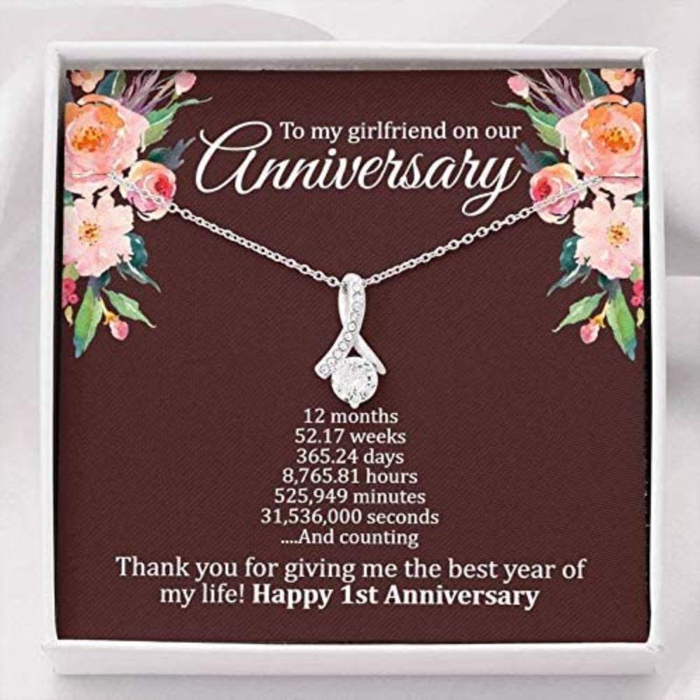 Girlfriend Necklace, 1 Year Anniversary Necklace Gift For Girlfriend, First  Year Anniversary, One Year Dating - Necklacespring