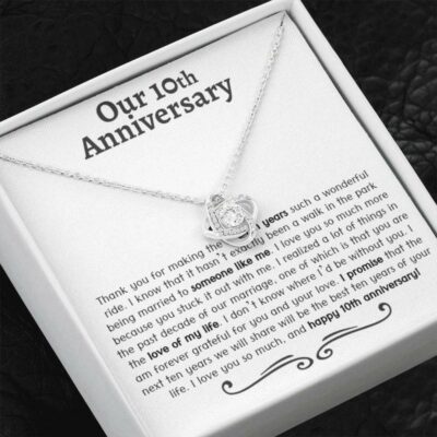 Wife Necklace, 10th Wedding Anniversary Necklace Gift, Ten Year Anniversary, Gift For Wife
