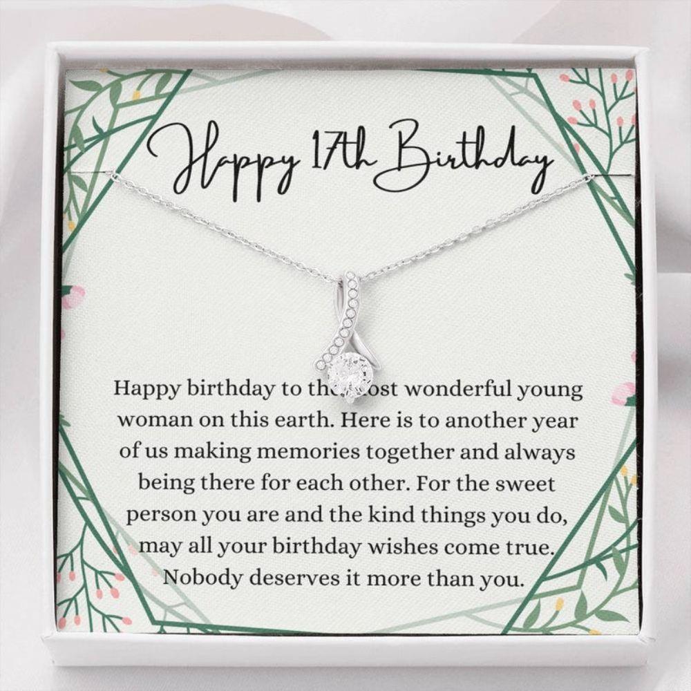 Daughter Necklace, Happy 17th Birthday Necklace, 17th Birthday Gift For ...
