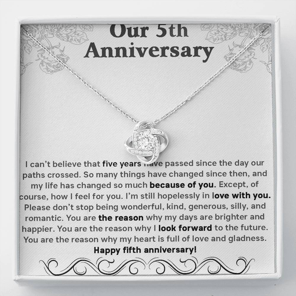 Wife Necklace, 5th anniversary necklace gift for wife, girlfriend, wood anniversary gifts for her