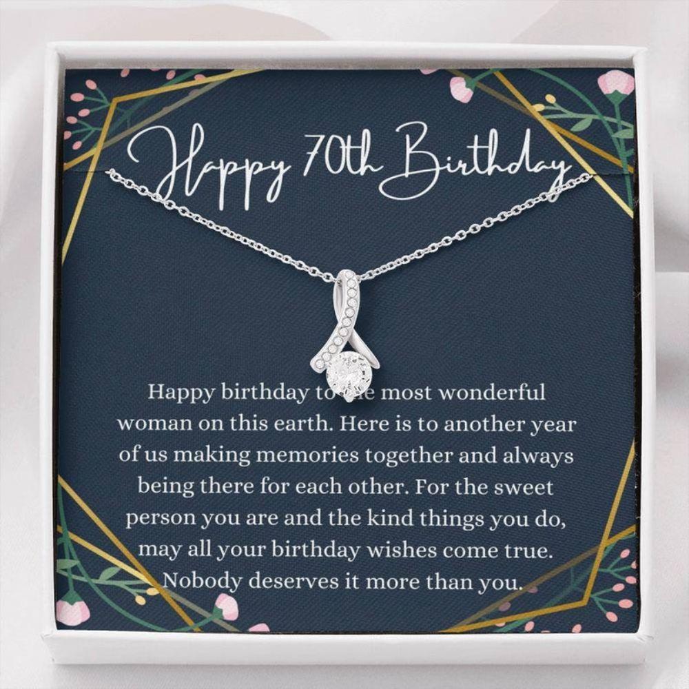 70th Birthday Necklace, 70th Birthday Gift for Mom, 70th Birthday Gift –  HeartQ