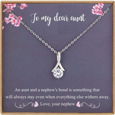 Aunt Necklace, Auntie Gifts From Nephew, Best Aunt Ever Gifts, Gift For Aunts, Aunt Birthday Necklace