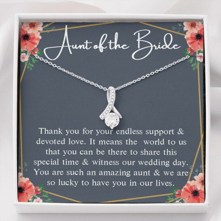 Aunt Necklace, Aunt of the bride necklace gift, gift for aunt from