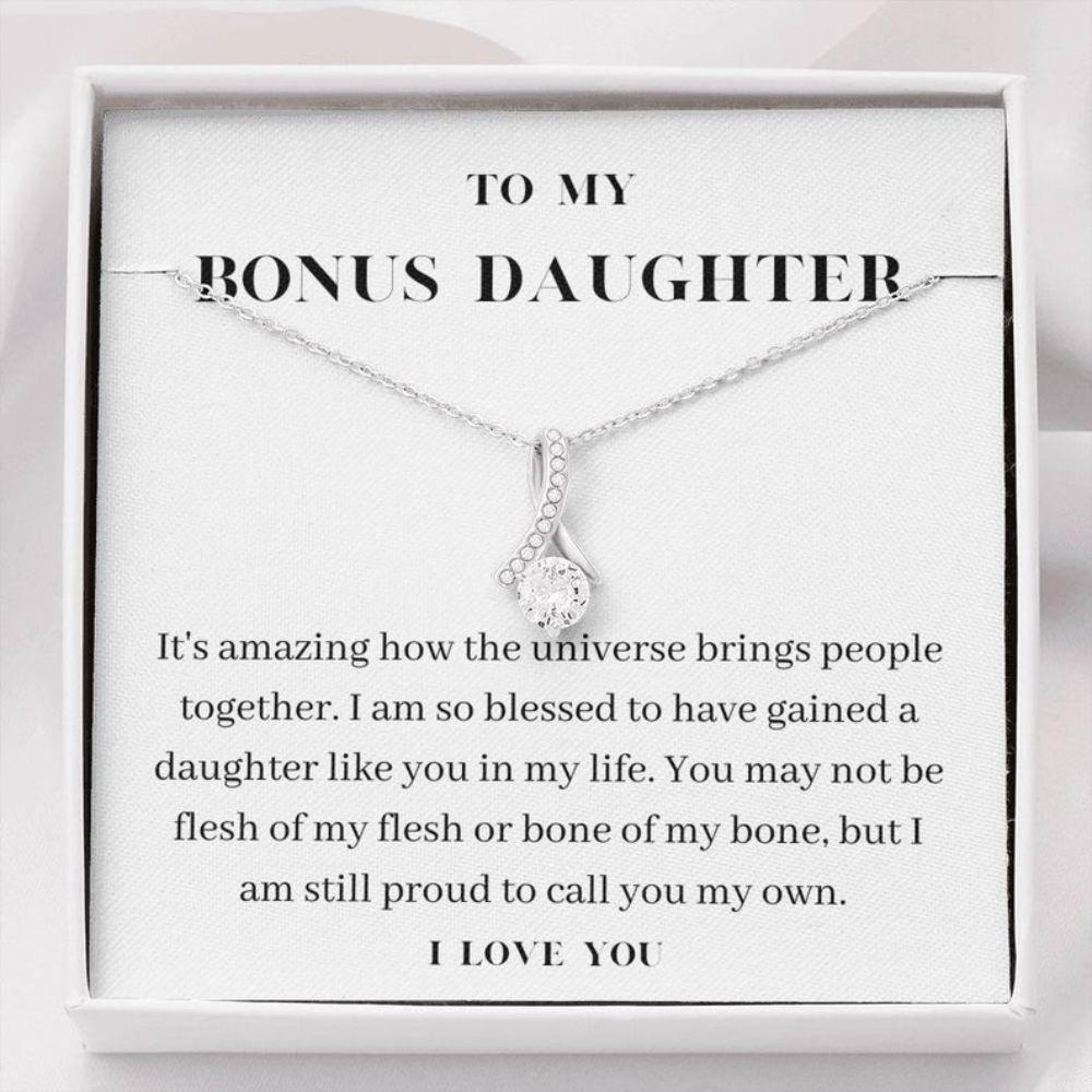 Stepdaughter Necklace, Bonus Daughter Necklace Gift, Birthday Christmas Gift For Bonus Daughter Stepdaughter