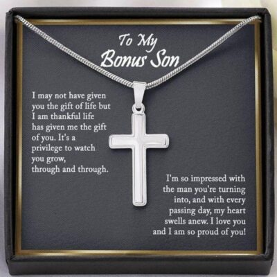 Son Necklace, Stepson Necklace, Bonus Son Necklace Gift,  Christmas Gift For Bonus Son, Adopted Son