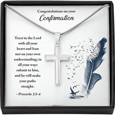 Daughter Necklace, Son Necklace, Confirmation Necklace Gift- Trust In The Lord Necklace Gift