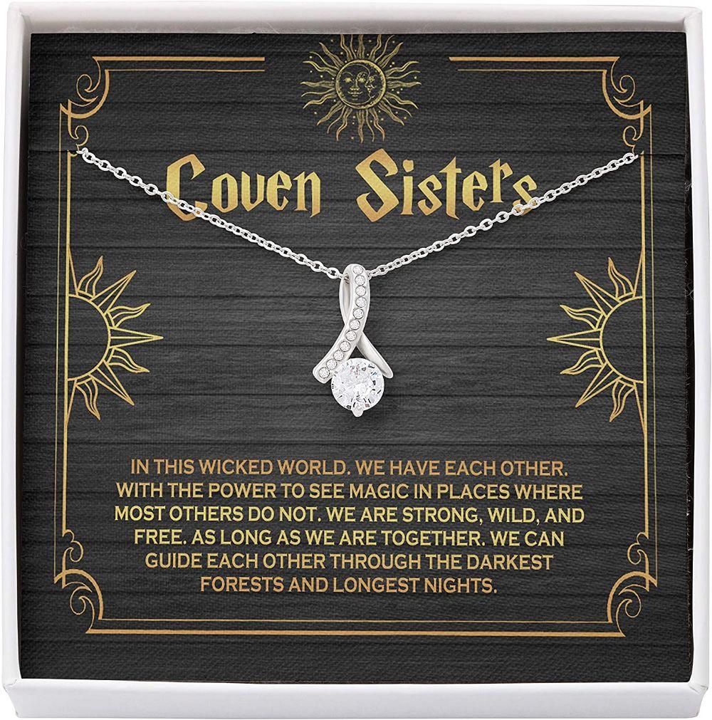 Sister Necklace, Coven Sister Gifts Necklace For Women, Best Friend Bestie Unbiological Soul Bff Forever