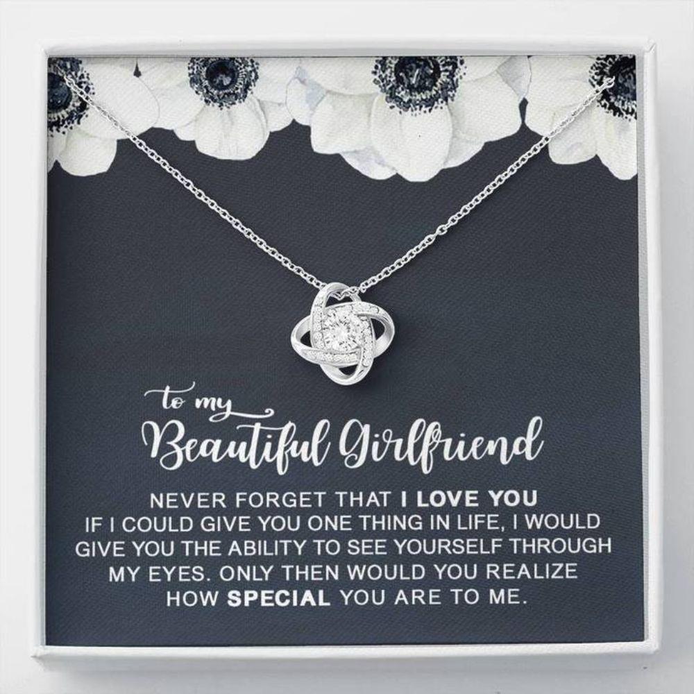 Girlfriend Necklace, Girlfriend Necklace Gifts From Boyfriend - Never Forget That I Love You