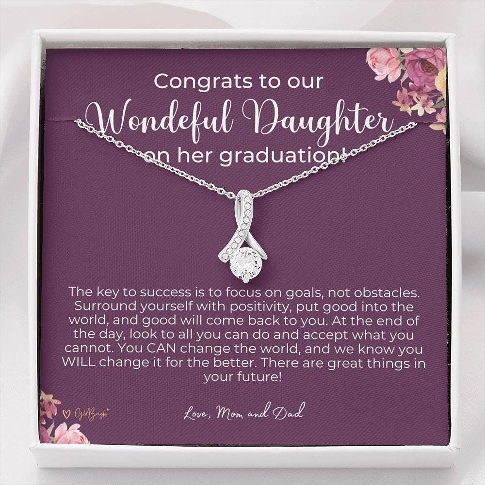 Daughter Necklace, Graduation Necklace Gift For Daughter From Mom And Dad College And High School