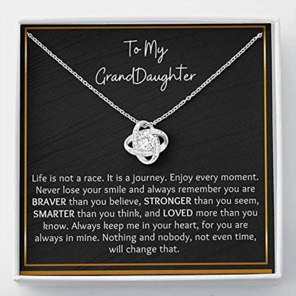 Granddaughter Necklace Gift - Nothing And Nobody Not Even Time Will Change That