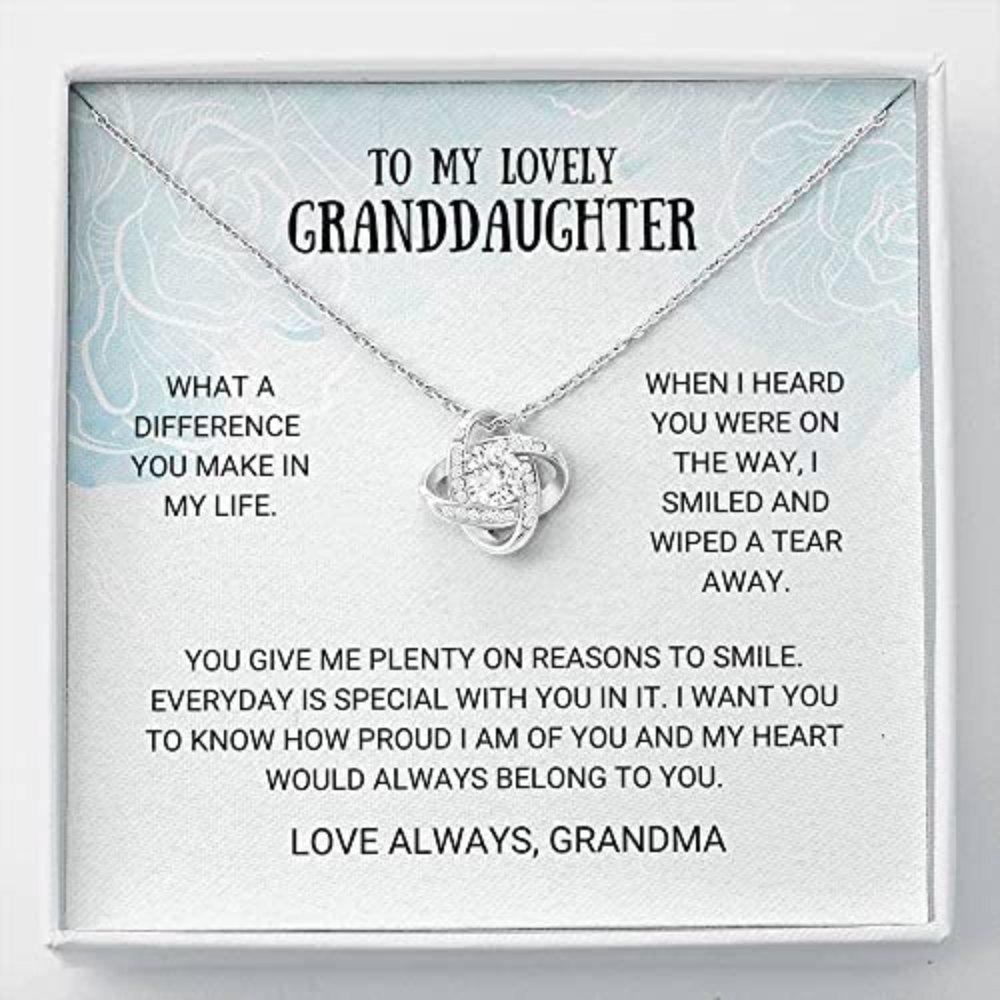 Granddaughter Necklace, Granddaughter Gift - Reasons To Smile Necklace Gift From Grandma, Nana