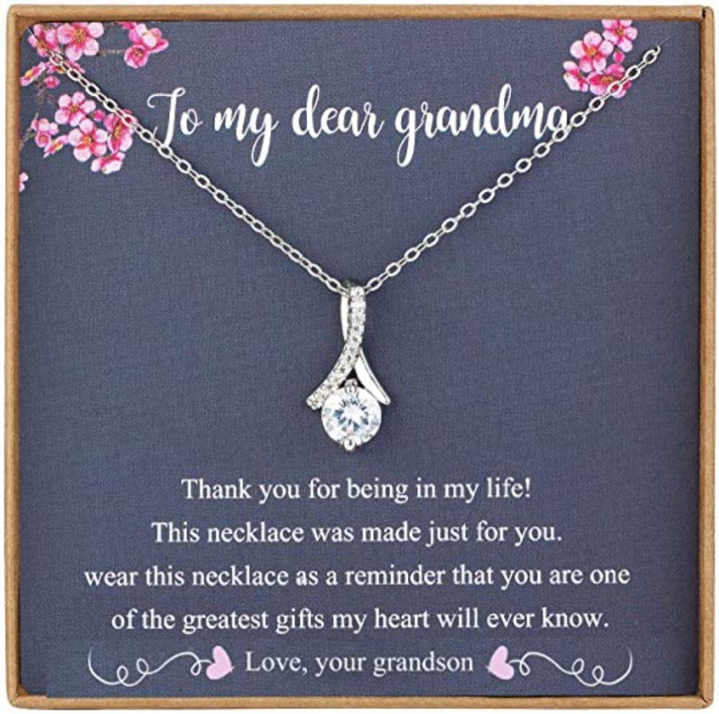 Alluring Beauty. Gift for Grandmother Birthday Gift for Grandma Grandmother and Grandson Gift Necklace for Grandma from Grandson