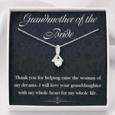 Grandmother Necklace, Grandmother of the bride necklace, gift for grandma wedding gift, wedding gift