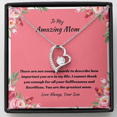 Mom Necklace, Greatest Mom Necklace, Mom Gift From Son, Gifts For Mother, Thank You Gift