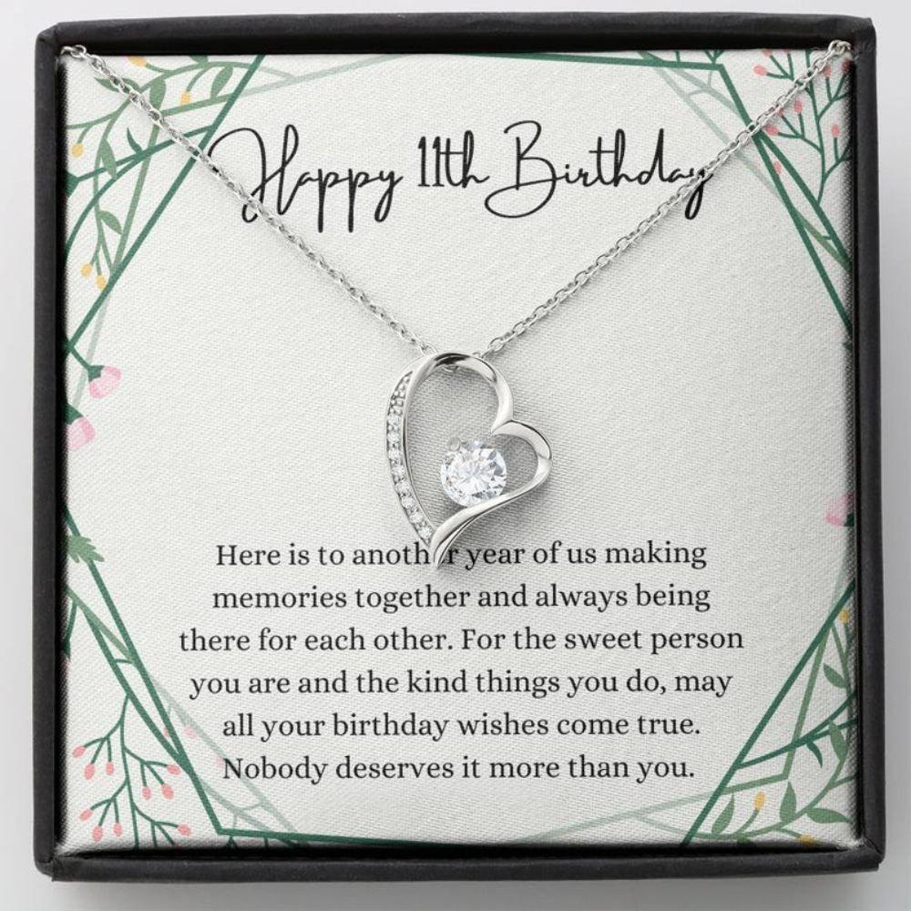 11th birthday gift \u2022 Custom Natural Birthstone necklace Daughter Granddaughter BD11 11th Birthday gift for niece