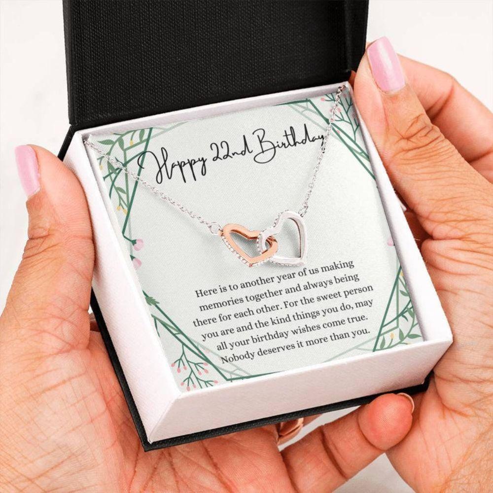 happy 22nd birthday necklace gift for 22nd birthday 22 years old birthday woman Aw 1629192433