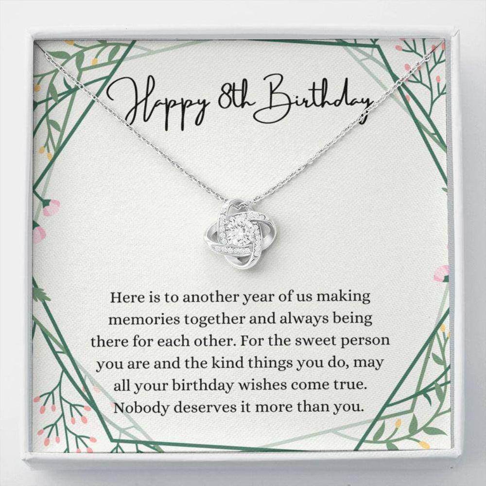Necklace Chain Happy 8th Birthday Necklace Gift for 8 Year Old