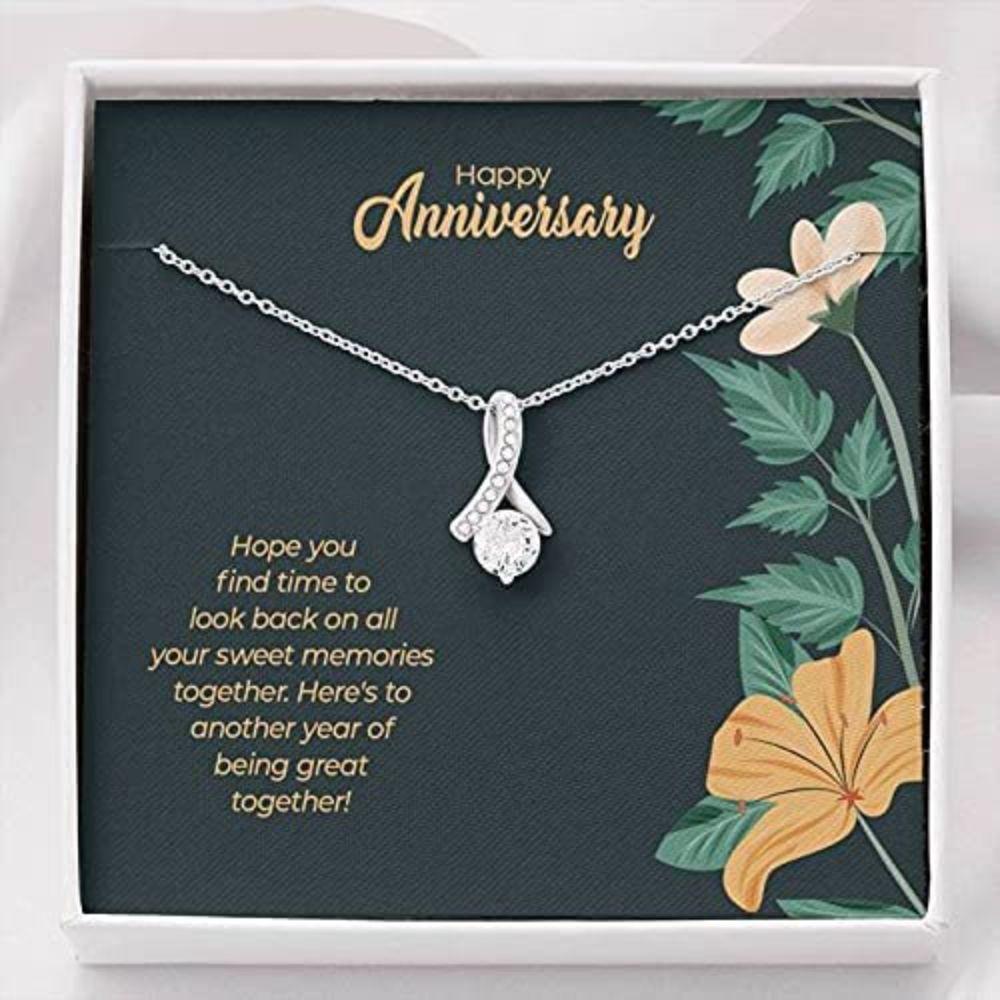 Wife Necklace, Happy Anniversary Necklace For Wife Girlfriend, The Words That I Have For You Love Always