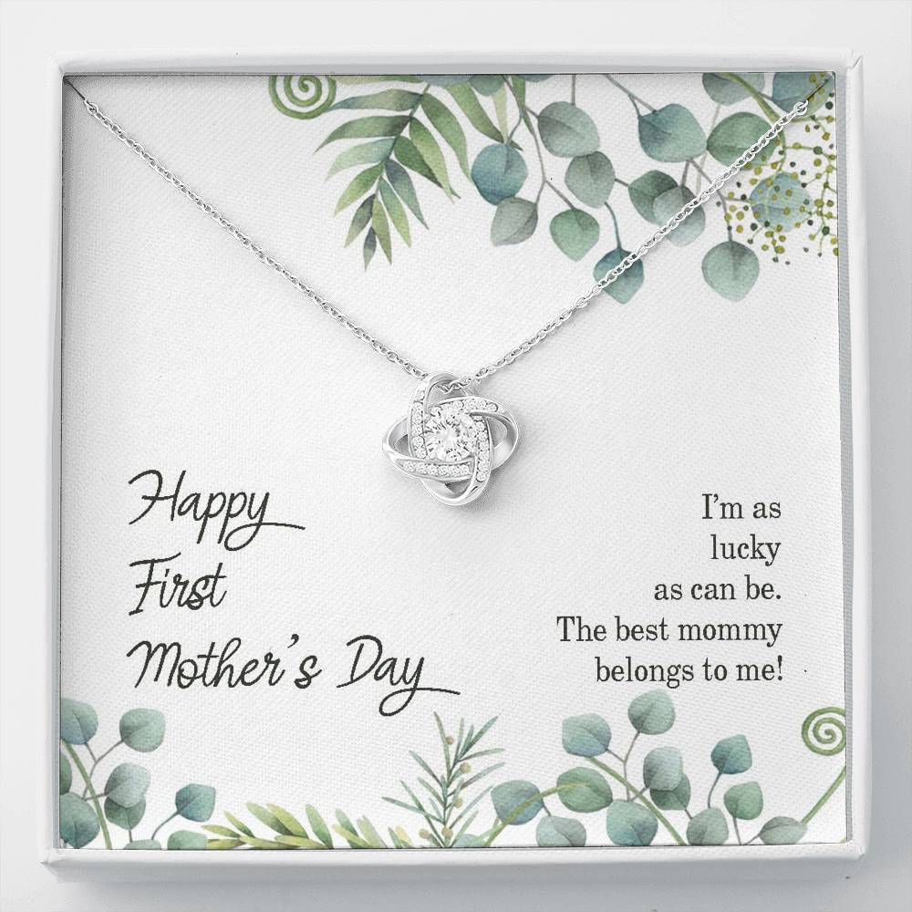 Mom Necklace, Happy first mother's day gift necklace, first mom necklace, new mom
