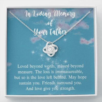 Daughter Necklace, Loss of father necklace gift for daughter, grief, sympathy, remembrance, memorial