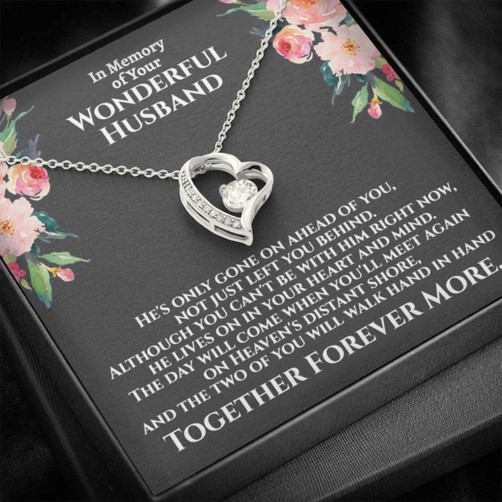 Loss Of Husband Necklace, Gift For Newly Widowed, Sympathy Gift, Memorial Necklace