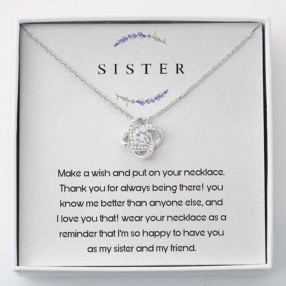 Sister Necklace, Love Knots Necklace - Sister Necklace My Sister And My Friend
