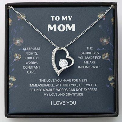Mom Necklace Gift – Love And Gratitude Necklace, Mother Daughter Necklace