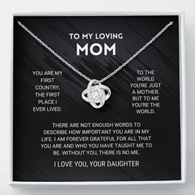 Mom Necklace Gift- You’re The World Necklace, Mom Gift From Daughter, Mother Daughter Necklace
