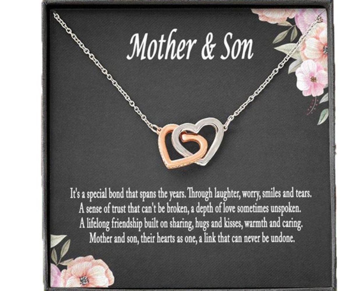 Mom Necklace, Mother And Son Necklace 