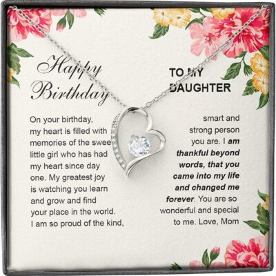 Daughter Necklace, Mother Daughter Necklace, Happy Bday Kind Smart Strong Forever Special Love