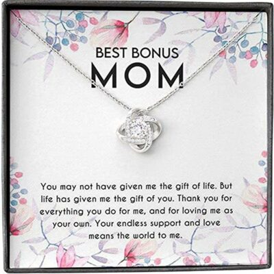 Mom Necklace, Mother Daughter Son Necklace, Presents For Mom Gifts, Best Bonus World