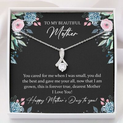Mom Necklace, Mother Day Necklace – To My Beautiful Mother – Necklace Gift For Mom