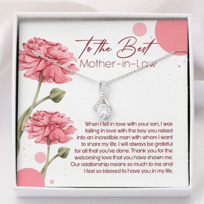 Mother In Law Necklace Gift – To Best Mother-in-Law Mothers Day Necklace