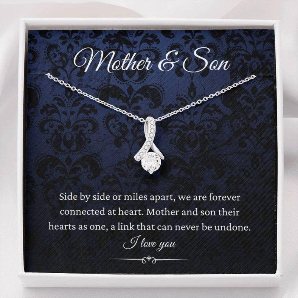 Mother Son Necklace, Gift for Mother From Son, Gift for Mom From Daughter,  2 Hearts Necklace, Gift for Her, Mother's Day Gift From Son - Etsy