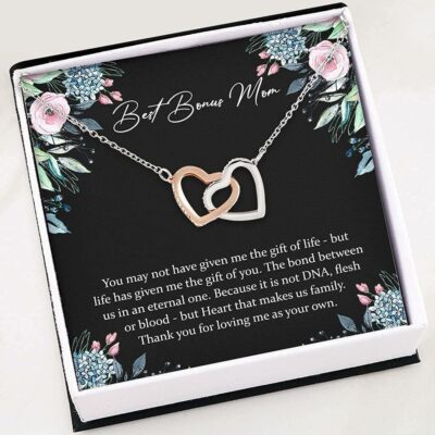 Mom Necklace, Stepmom Necklace, Necklace For Women Girl – Bonus Mom Gift For Step Mom – Mother Day Necklace
