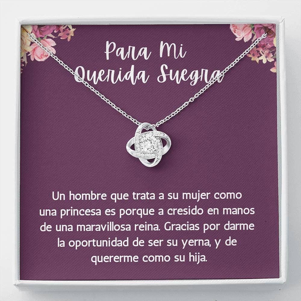 Mom Necklace, Mother-in-law Necklace, Para Mi Querida Suegra Regalo Del Dia De La Madre, Gift For Mother In Law Spanish