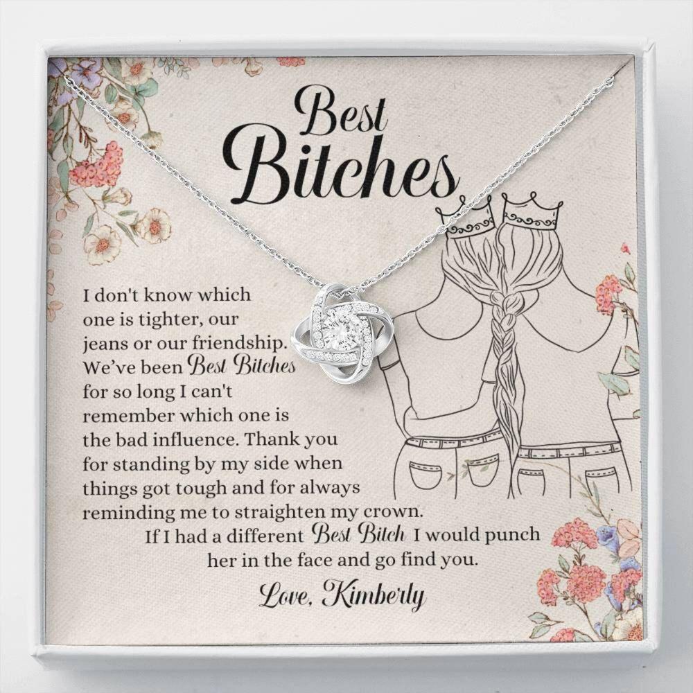 Friend Necklace, Personalized Necklace Best Bitches Gift - I Would Punch Her In The Face Custom Name