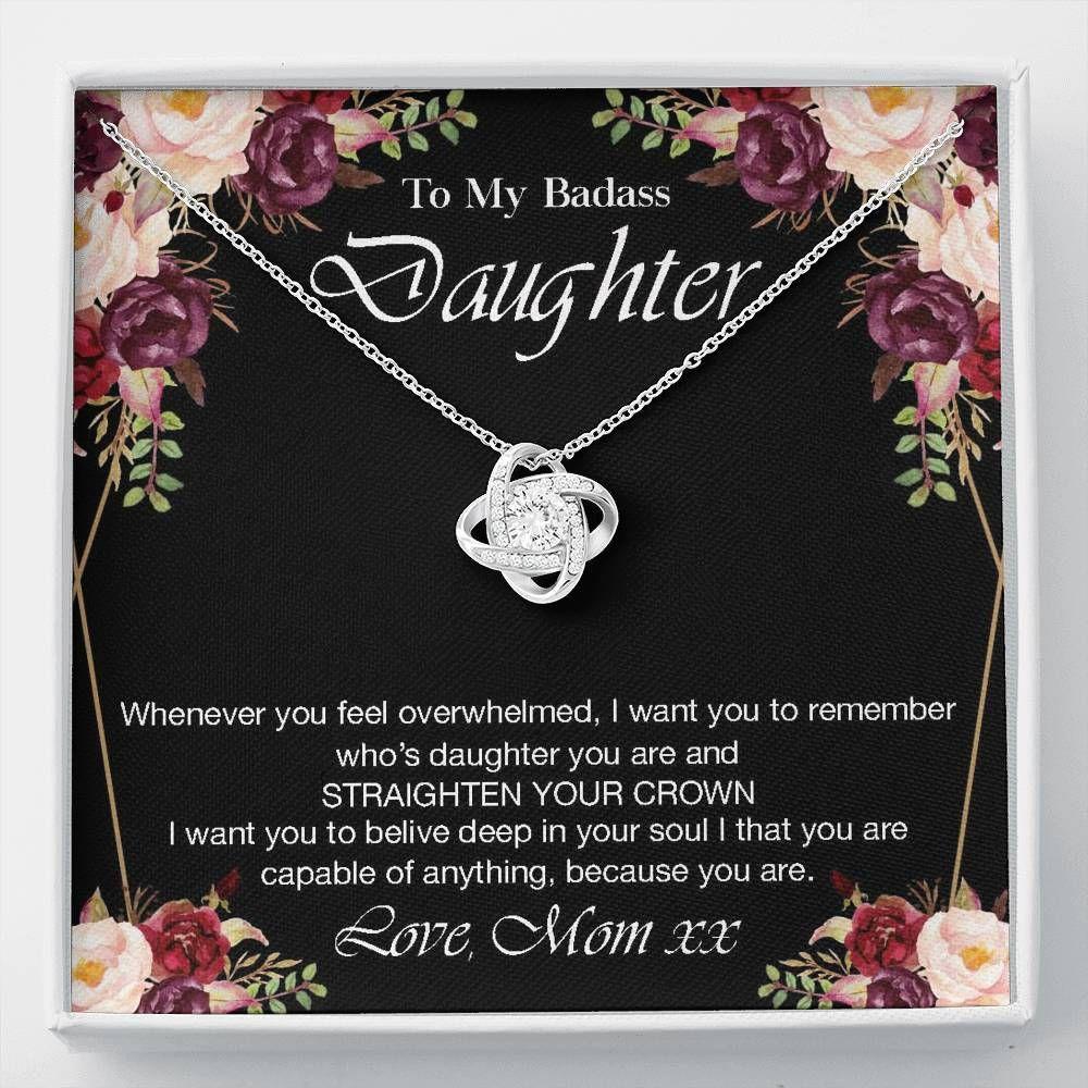 Amazon.com: Daughter Necklace, To My Badass Daughter Straighten Your Crown  I Will Love You Always Necklace, Mother's day Wedding Christmas Birthday  Gifts: Clothing, Shoes & Jewelry