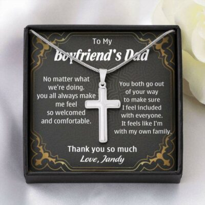 Boyfriend’s Dad Necklace, Personalized Necklace To My Boyfriend’s Dad Gift, Gift Foy Boy’sfriend Dad Custom Name