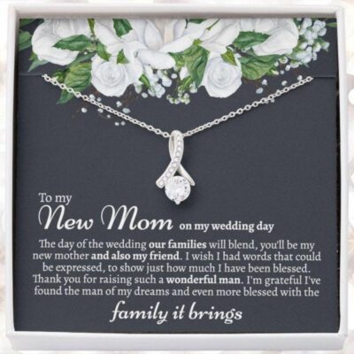 Mother-in-law Necklace, Sentimental Mother-In-Law Wedding Necklace Gift From Bride, Mother Of The Groom