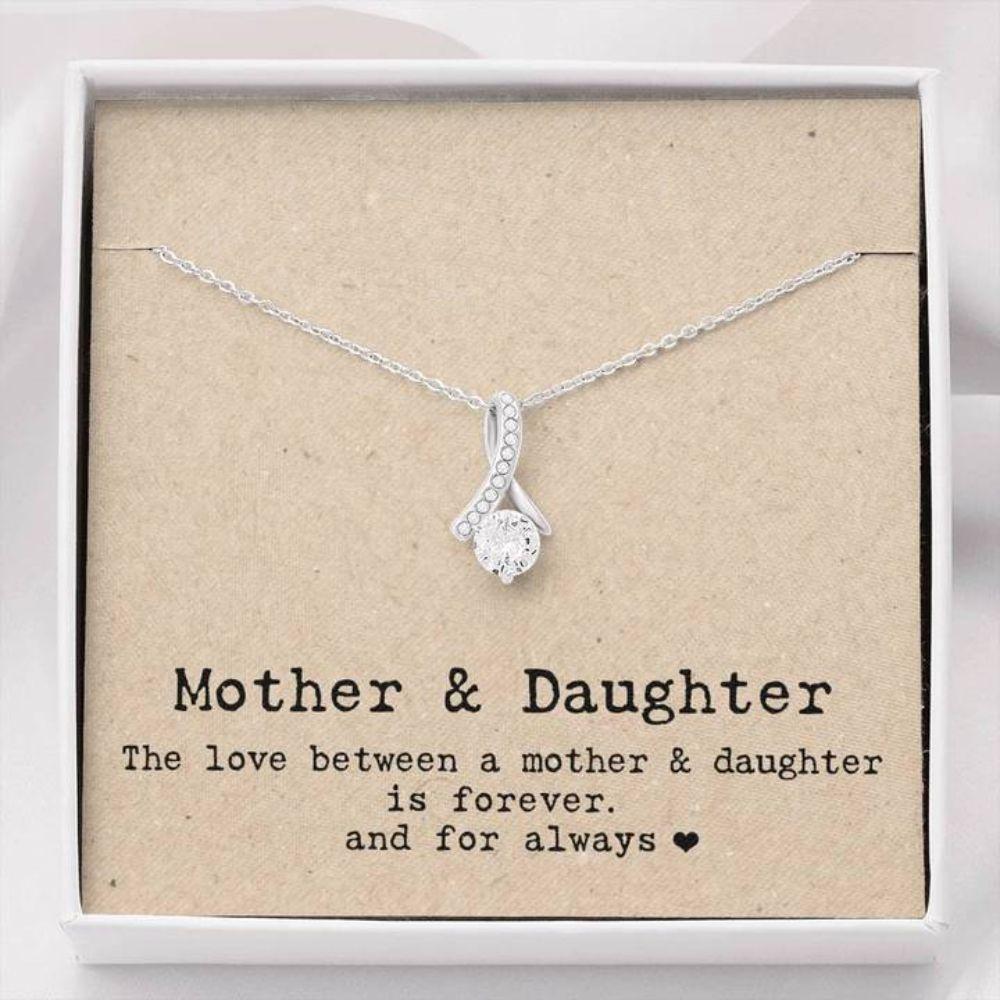 Daughter Necklace, The Love Between A Mother & Daughter Is Forever And For Always Necklace