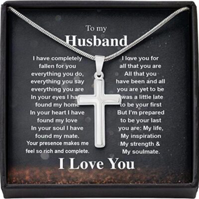 Husband Necklace, To Husband Necklace Home Last Life Soulmate Strength Cross Necklaces For Men Boys Kids