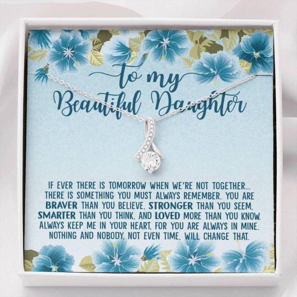 Daughter Necklace, To My Beautifful Daughter Necklace Gifts From Dad Mom