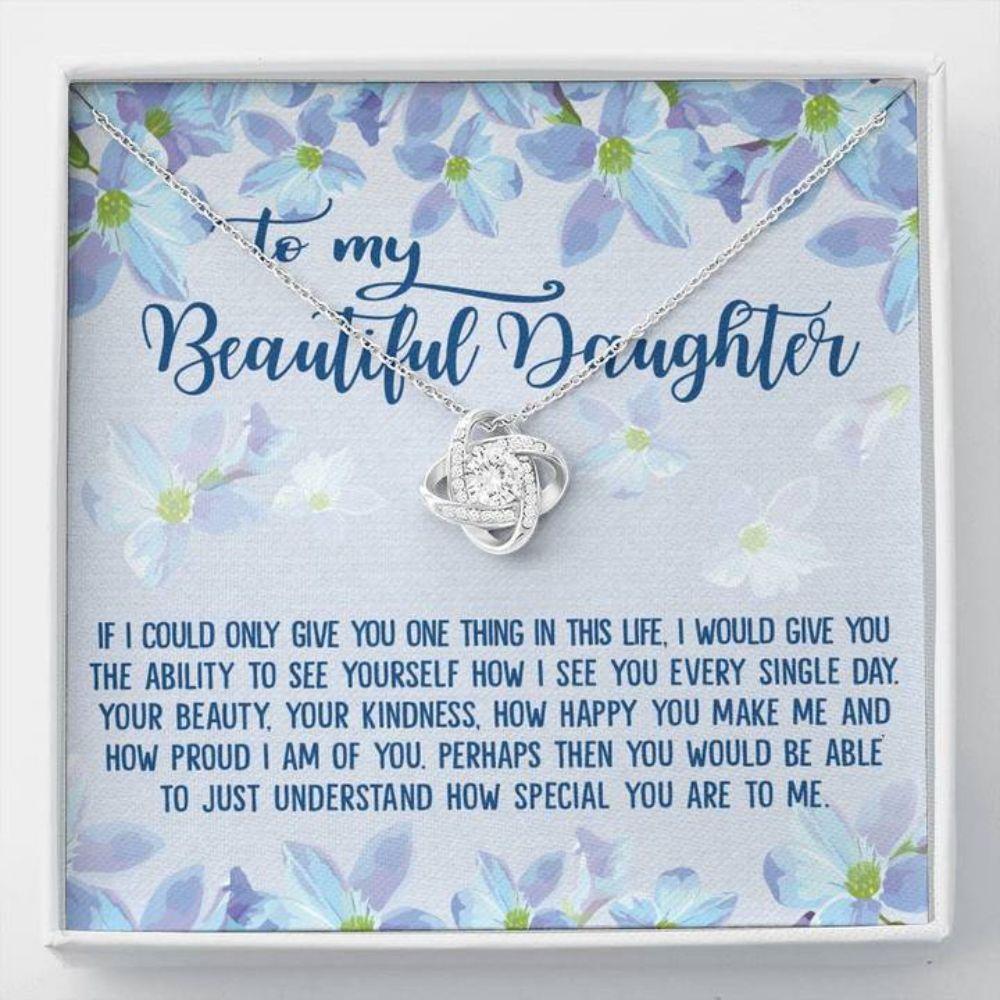 Daughter Necklace, To My Beautiful Daughter Necklace Gift For Back To School, Birthday