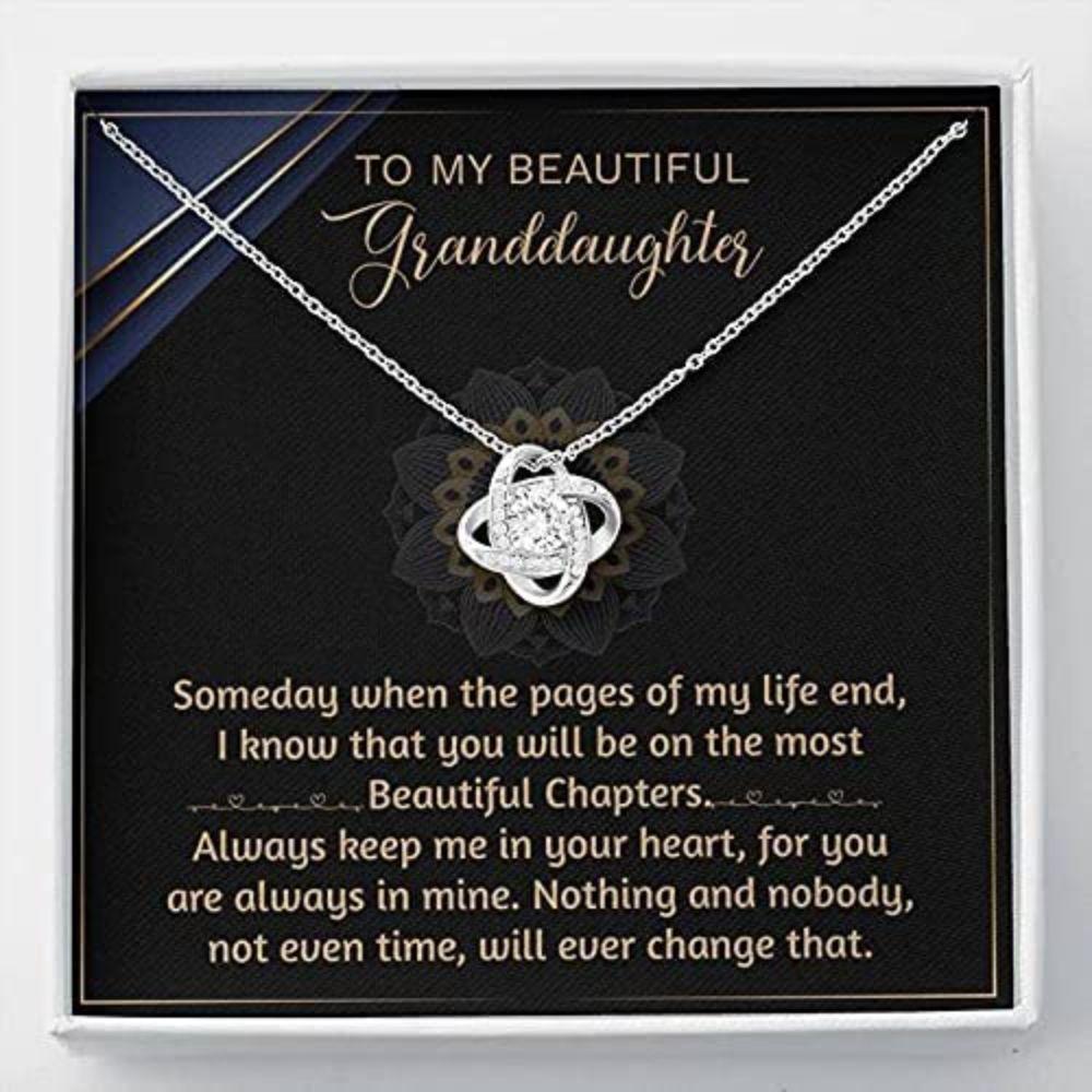 Granddaughter Necklace, To My Beautiful Granddaughter Necklace Gift From Grandma - Someday When The Pages Of My Life End