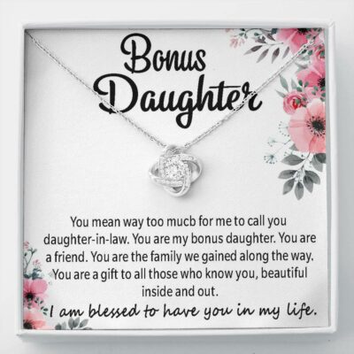 Daughter Necklace, Stepdaughter Necklace, To my bonus daughter necklace, gifts for bonus daughter, daughter in lawm stepdaughter